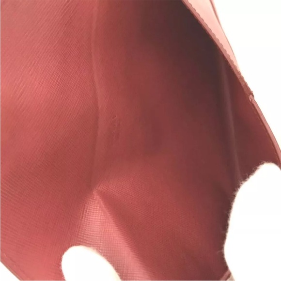 AUTH Prada Envelope Clutch, Crossbody, Wallet Dark Red - Picture 6 of 7